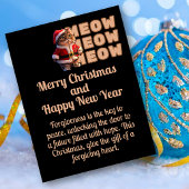 ニャーニャーニャーSanta Catクリスマスポストカード ポストカード