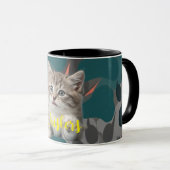 ニャーニャーパーソナライズされたグ猫フォトマグカップ マグカップ (正面右)