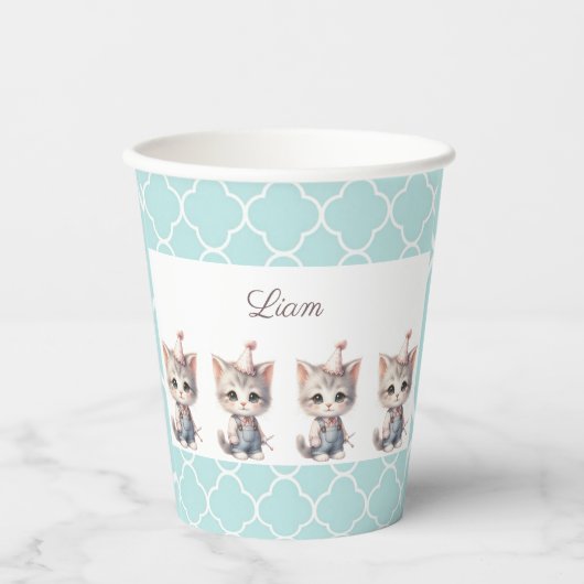 ニャーニャー愛らしい紙カップ 紙コップ (正面)