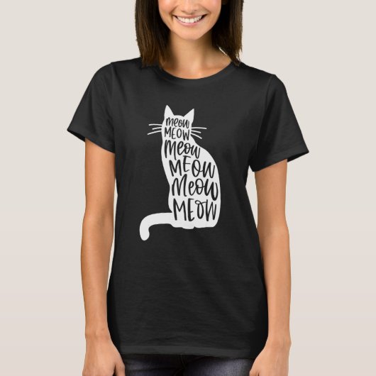 ニャーニャー猫おもしろい猫 Tシャツ (正面)