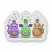 ニャーニャー鳴き声 – かわいい猫型ポーションボトル シール (正面)
