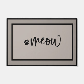 ニャーニャー黒ネコおもしろい型Kitty Cat型 ドアマット