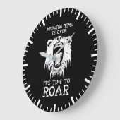 ニャーニャ時間が過ぎ、轟音を立てる時間だ ラージ壁時計 (傾斜)