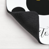 ニャーブラックキャットゴールデンアイズカスタマイズ マウスパッド (コーナー)