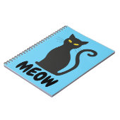 ニャーブラック猫スパイラルノート ノートブック (左側)