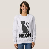 ニャーブラックTシャツ スウェットシャツ (正面フル)