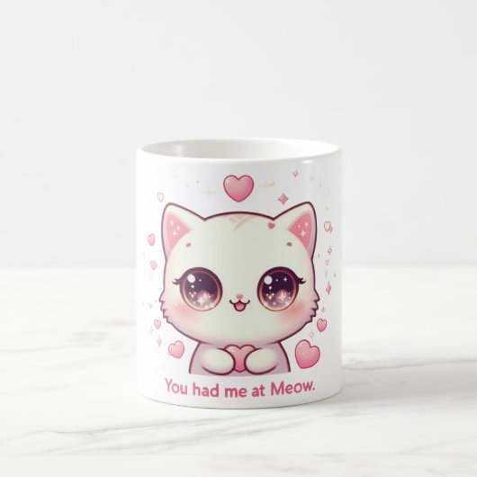 ニャーマグカワイイかわいい猫コーヒーカップ コーヒーマグカップ (中央)
