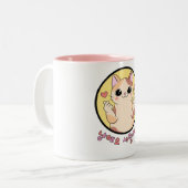 ニャーヨーラブ | ツートーンマグカップ (正面左)