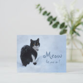 ニャー入れて!CC0826猫の考え ポストカード (スタンド正面)