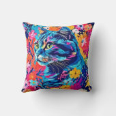 ニャー最高傑作：最適なキャットア絵を描ート クッション (裏面)