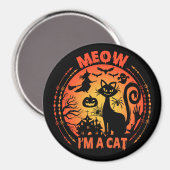 ニャー猫ハロウィーン猫 マグネット (正面/裏面)