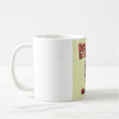 ニャー王室のの痛み – 不機嫌な猫キング漫画アート コーヒーマグカップ (左)