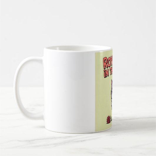 ニャー王室のの痛み – 不機嫌な猫キング漫画アート コーヒーマグカップ (左)