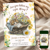 ニャー！かわいい子猫フローラキティ猫10誕生日 招待状