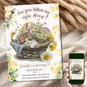 ニャー!かわいい子猫フローラキティ猫3歳の誕生日 招待状