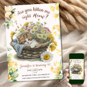 ニャー！かわいい子猫フローラ子猫4歳の誕生日 招待状