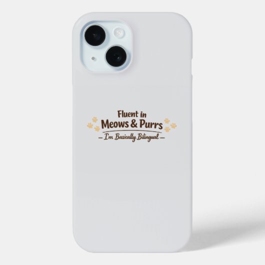 ニャー＆ゴロゴロがペラペラ 面白い猫好きギフト Case-Mate iPhoneケース (裏面)