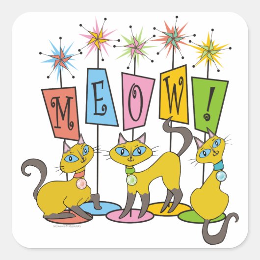 ニャー! スクエアシール (正面)