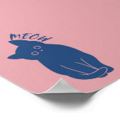 ニャー | トレンディーウォールアート | ミニマルレトロポスター ポスター (角)