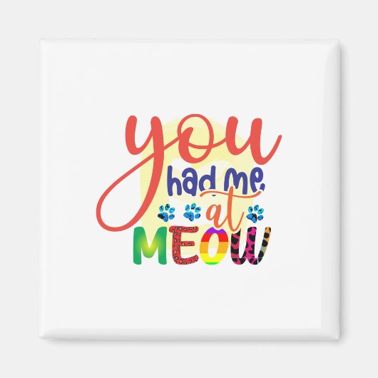 『ニャー』 マグネット (正面)