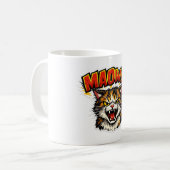 ニャー!! | 猫好きのためのユーモアマグカップ コーヒーマグカップ (正面左)