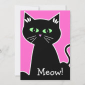 ニャー!緑の瞳を持つ黒猫バチェロレッテ 招待状 (正面)