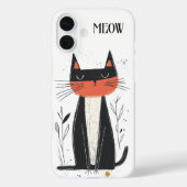 ニャー。自信のある猫イラストレーション Case-Mate iPhoneケース (裏面)