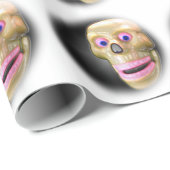 ニヤニヤかわいいカラースカルハロウィーン ラッピングペーパー (ロールコーナー)