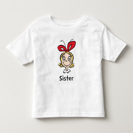 ニヤニヤがクリスマスを盗んだ|グリンチシスター トドラーTシャツ (正面)