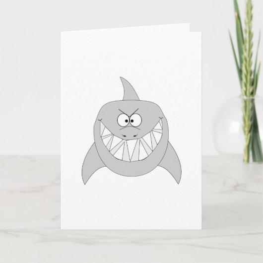 ニヤニヤしたサメ カード (正面)