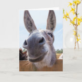 ニヤニヤしたドバ間抜けイ カード (黄色い花)