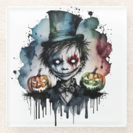 ニヤニヤした紳士は ガラスコースター