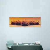 ニヤニヤするジャック·オ·ランタン·パンプキン·テンプレート壁紙 横断幕 (トレードショー)