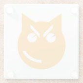 ニヤニヤする絵文字 ガラスコースター (裏面)