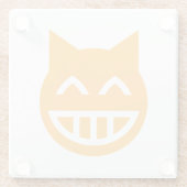 ニヤニヤする絵文字 ガラスコースター (裏面)