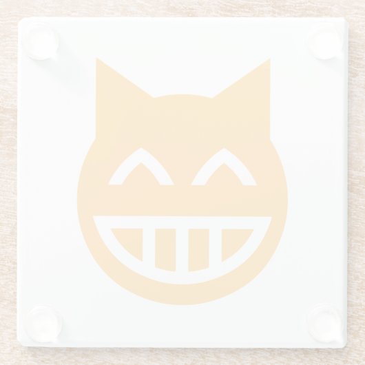 ニヤニヤする絵文字 ガラスコースター (裏面)