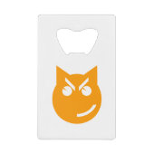 ニヤニヤする絵文字 クレジットカード栓抜き (正面)