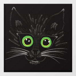 ニヤニヤする緑の目の猫 ウィンドウサイン