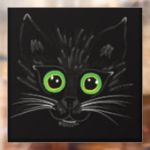 ニヤニヤする緑の目の猫 ウィンドウサイン (シート2)