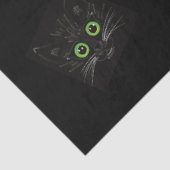 ニヤニヤする緑の目の猫 薄葉紙 (詳細)
