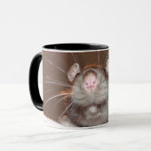 ニヤニヤのネズミ マグカップ (正面左)