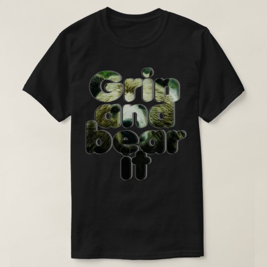 ニヤニヤ我慢 Tシャツ (デザイン正面)