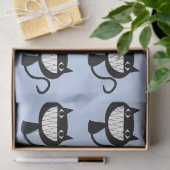 ニヤニヤ猫パターンイラストレーション 薄葉紙 (ギフト)