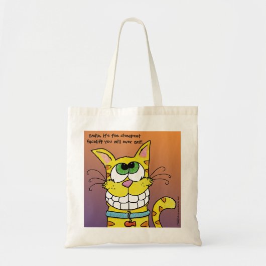 ニヤニヤ猫 トートバッグ (正面)
