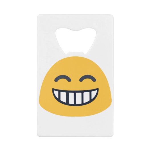 ニヤニヤ絵文字 クレジットカード栓抜き (正面)