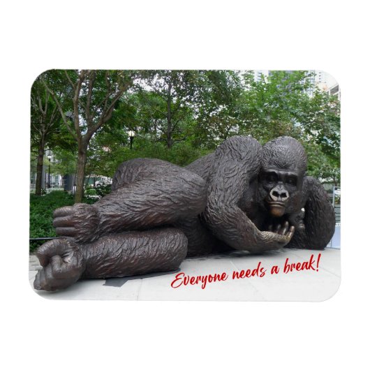 ニヤニ王が休む。NYC – フォトマグネット マグネット (横)