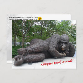 ニヤニ王が休む。NYC - Hポストカード ポストカード