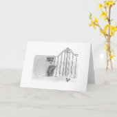 ニュおもしろいーヨーカースタイルグリーテ空白のィングカード カード (黄色い花)