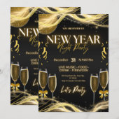 ニュイヤー ナイトパーティー ご招待 招待状 (正面/裏面)