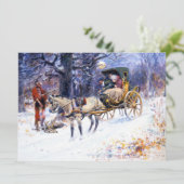 ニュイングランドの古きクリスマス(チャールズ・ラッセル著) カード (スタンド正面)